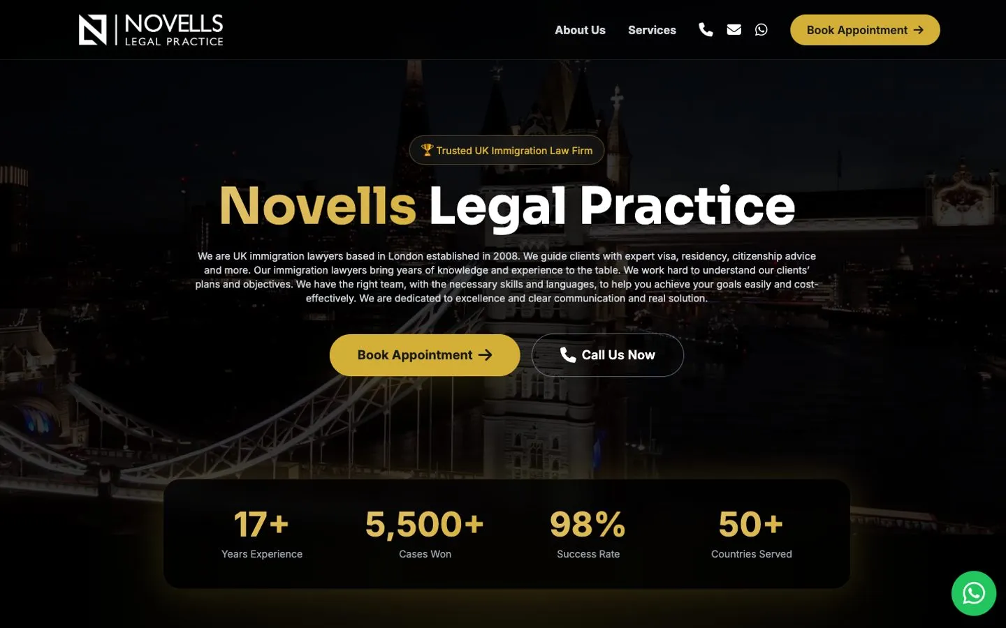 Novells Legals website homepage